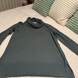 LOFT Charcoal Cowl Neck Sweater
